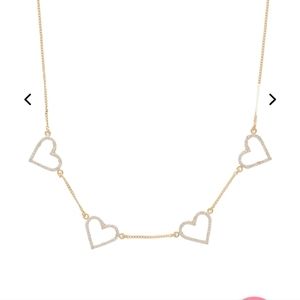 Chvker Clear Amorette Pavé Heart Choker  New